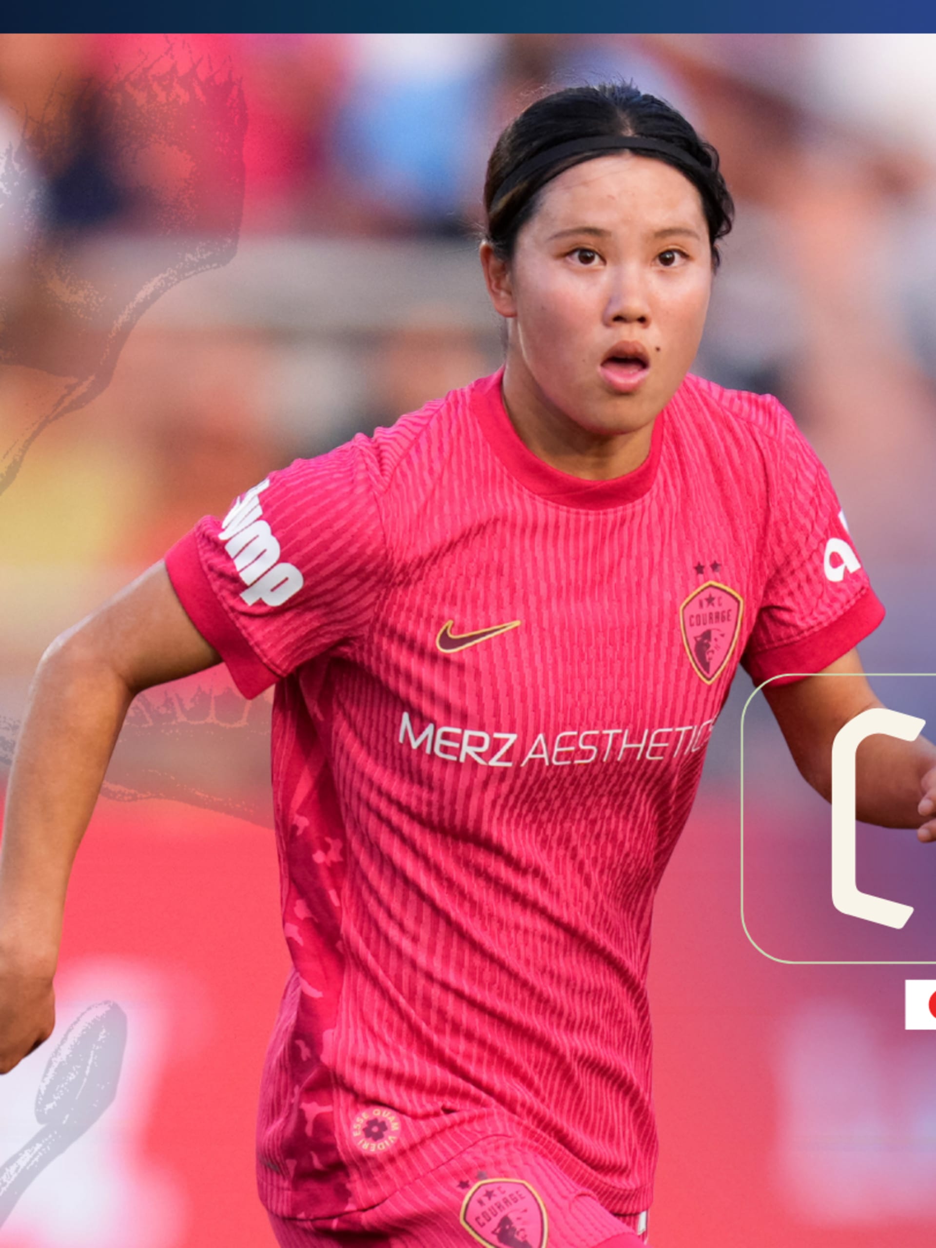 Manaka Matsukubo, futbolista del North Carolina Courage, durante un partido
